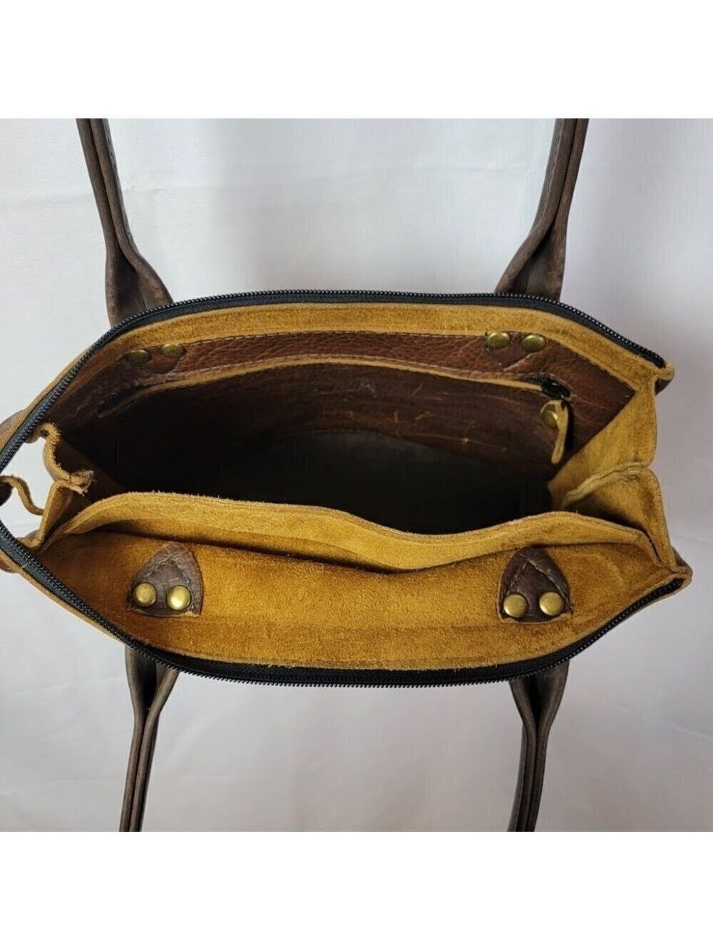 Open Hand Leather Goods Handmade Leather Tote - Gorgeous - Made to Last Lifetime - Picture 6 of 11